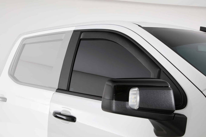 2 Pc Carbon Fiber Look Ventgard Snap <br>19-24 Chevy Silverado 1500 2500