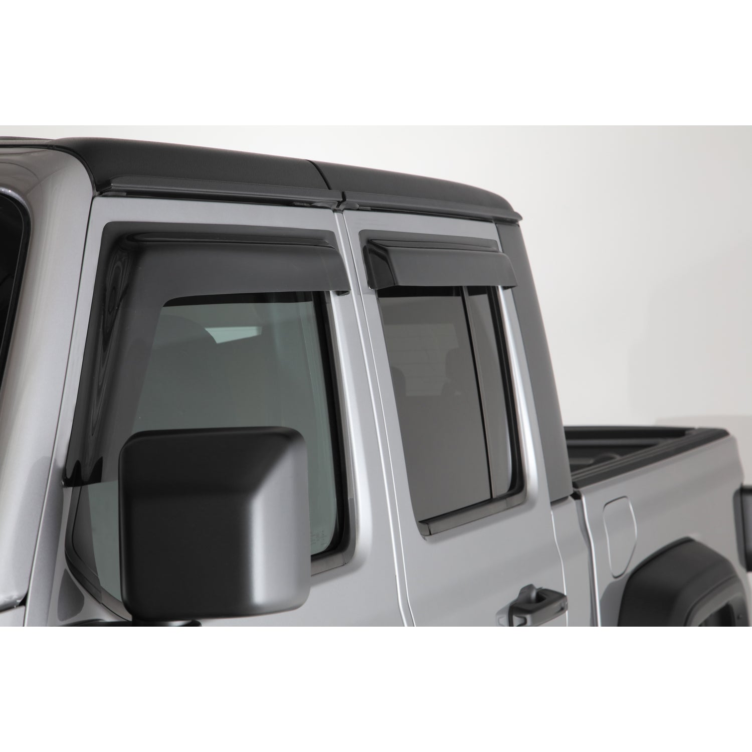 4 Pc Front Rear Doors Smoke Ventguard <br>20-23 Jeep Gladiator