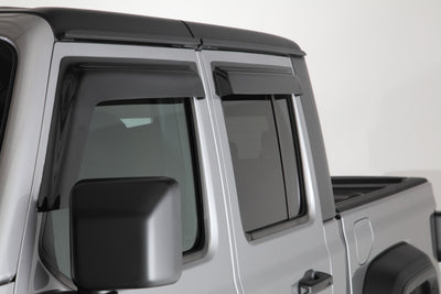 4 Pc Front Rear Doors Smoke Ventguard <br>20-23 Jeep Gladiator
