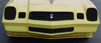 4 Pc Smoke Headlight Cover <br>78-81 Chevy Camaro
