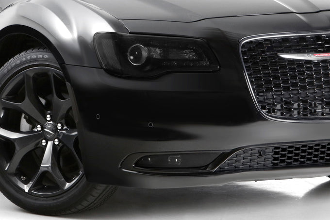 2 Pc Carbon Fiber Look Headlight Cover <br>11-23 Chrysler 300