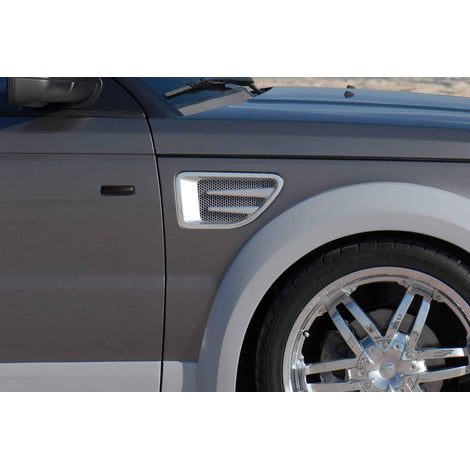 2 Pc Carbon Fiber Look Running Light Covers <br>06-12 Land Rover Range Rover Sport