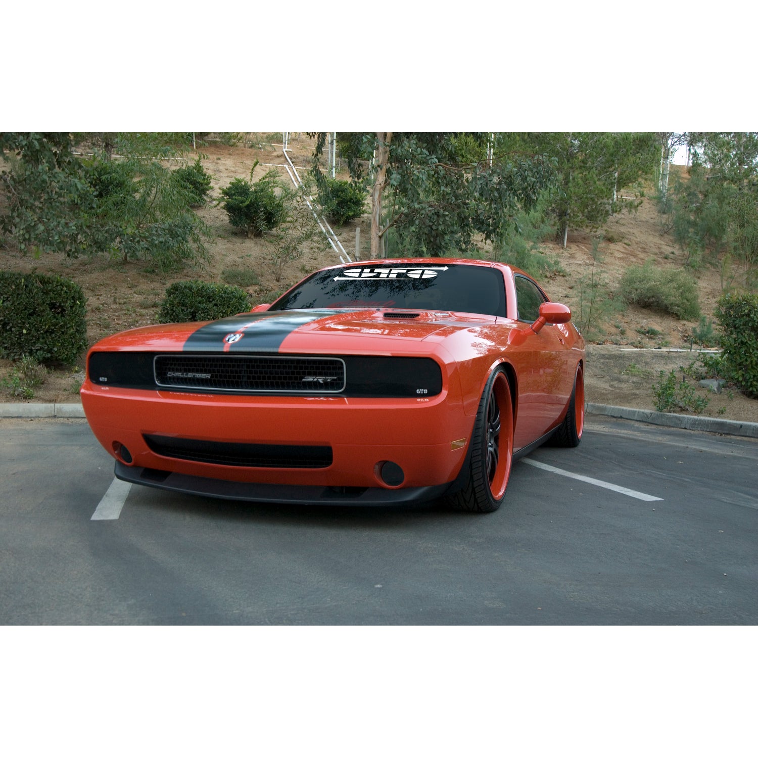 2 Pc Carbon Fiber Look Headlight Cover <br>08-14 Dodge Challenger