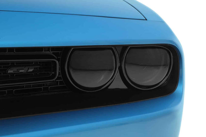 4 Pc Smoke Headlight Cover <br>15-23 Dodge Challenger