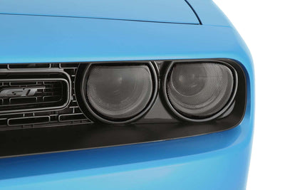 4 Pc Carbon Fiber Look Headlight Cover <br>15-23 Dodge Challenger