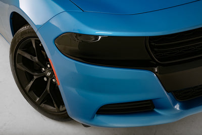 2 Pc Smoke Headlight Cover <br>15-23 Dodge Charger