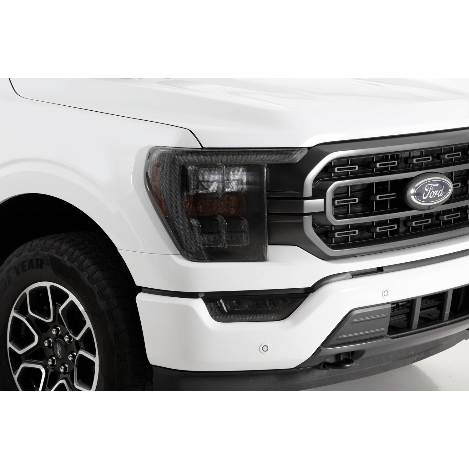 2 Pc Carbon Fiber Look Headlight Covers <br>19-23 Ford F-150