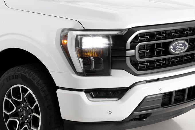 2 Pc Carbon Fiber Look Headlight Covers <br>19-23 Ford F-150