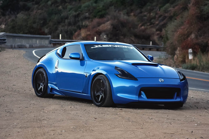 Carbon Fiber Look Headlight Cover <br>09-20 Nissan 370Z
