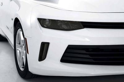 2 Pc Carbon Fiber Look Headlight Cover <br>16-18 Chevy Camaro