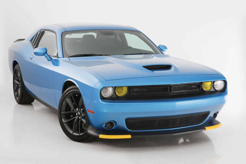 4 Pc Headlight Covers Transparent Yellow and Clear <br>15-23 Dodge Challenger