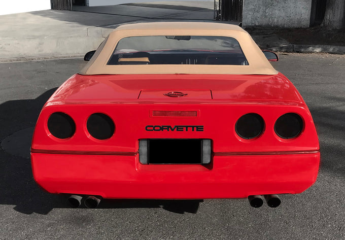 4 Pc Smoke Taillight Cover <br>84-90 Chevy Corvette