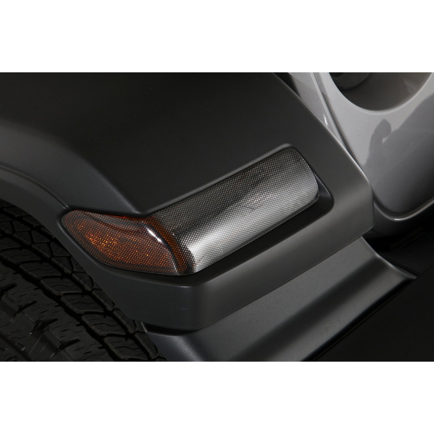 2 Pc Carbon Fiber Look Fender Turn Signal Covers <br>20-23 Jeep Gladiator