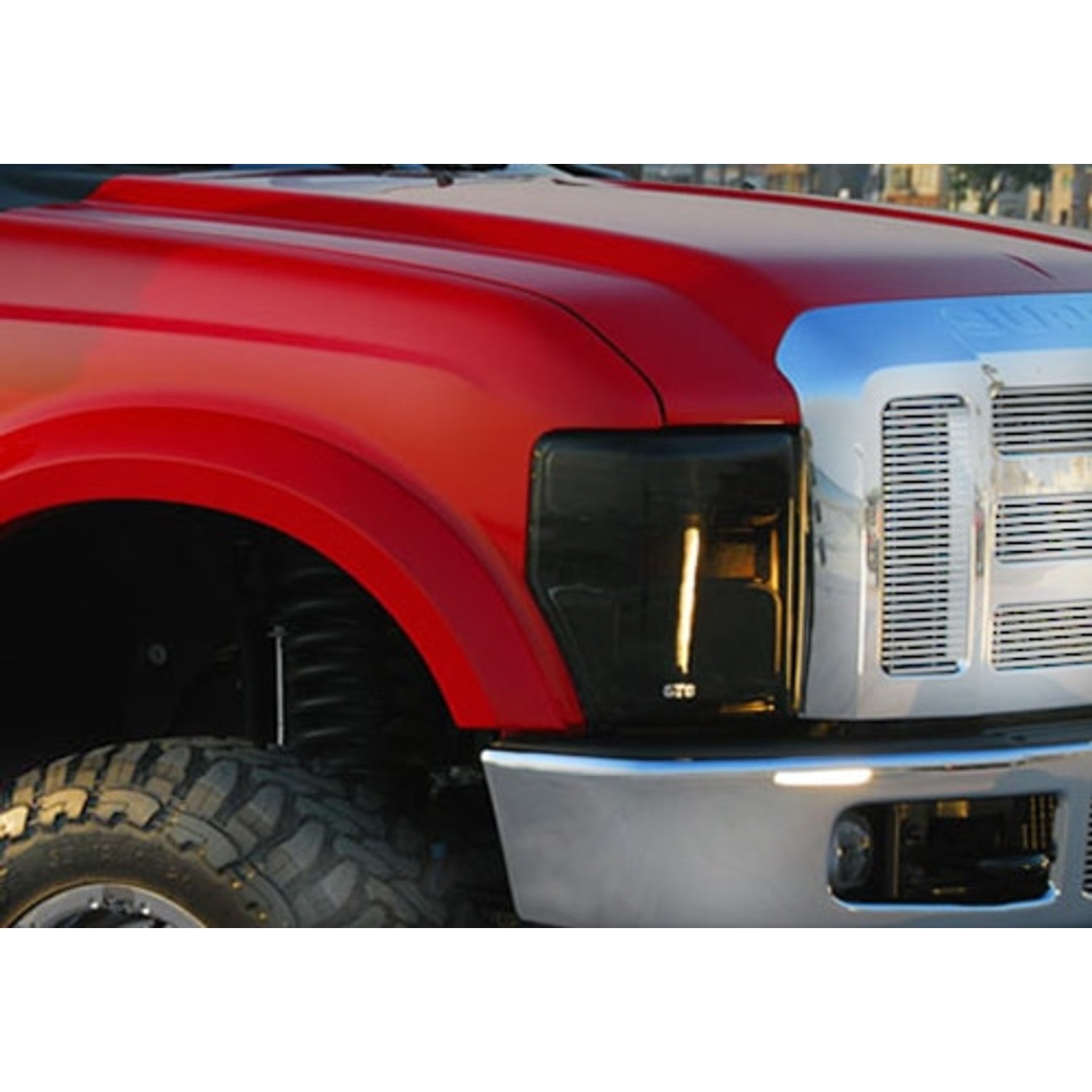 2 Pc Smoke Headlight Cover <br>11-16 Ford F-250