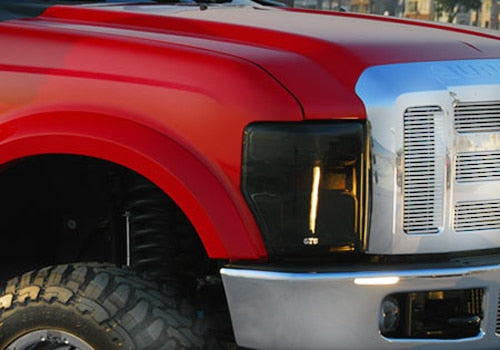 2 Pc Smoke Headlight Cover <br>11-16 Ford F-250