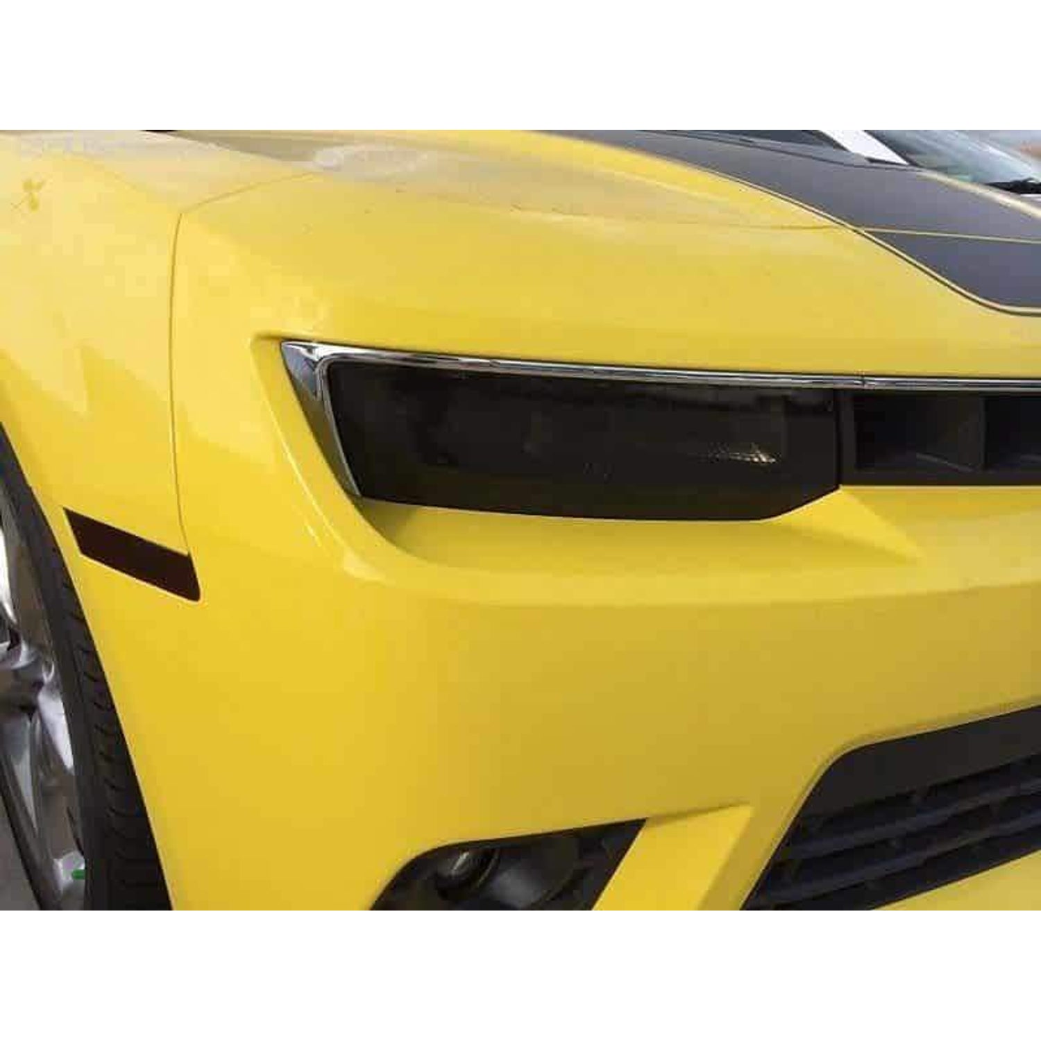 2 Pc Smoke Headlight Cover <br>14-15 Chevy Camaro