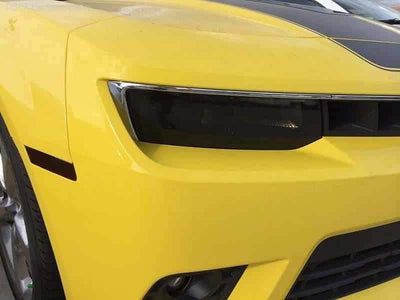 2 Pc Smoke Headlight Cover <br>14-15 Chevy Camaro
