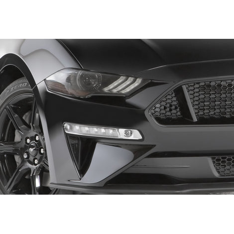 Carbon Fiber Look Headlight Cover <br>18-23 Ford Mustang