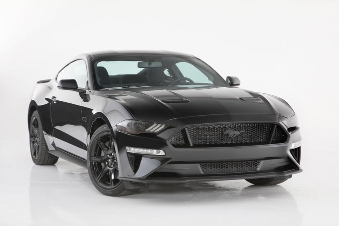 Carbon Fiber Look Headlight Cover <br>18-23 Ford Mustang