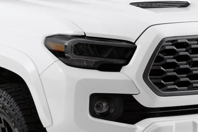 2 Pc Carbon Fiber Look Headlight Cover <br>16-23 Toyota Tacoma
