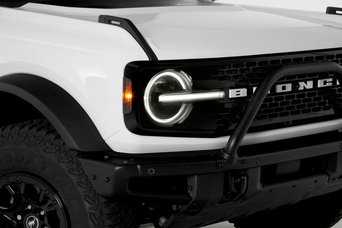 4 Pc Smoke Headlight Cover Kit <br>19-24 Ford Bronco
