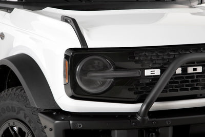4 Pc Carbon Fiber Look Headlight Cover Kit <br>19-24 Ford Bronco
