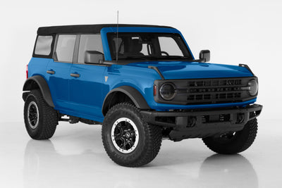 4 Pc Carbon Fiber Look Headlight Cover Kit <br>19-24 Ford Bronco