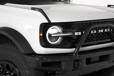 4 Pc Smoke Front Daytime Running Light Cover Kit <br>21-24 Ford Bronco