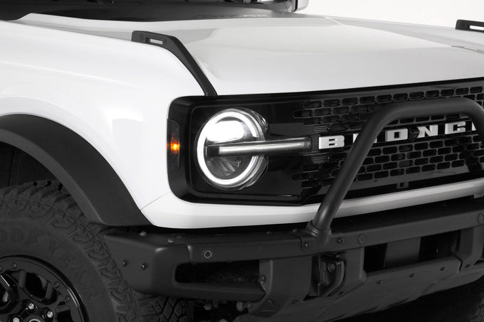 4 Pc Smoke Front Daytime Running Light Cover Kit <br>21-24 Ford Bronco