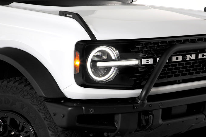 4 Pc Carbon Fiber Look Light Cover Kit <br>21-24 Ford Bronco