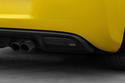 2 Pc Carbon Fiber Look Reverse Light Covers <br>05-13 Chevy Corvette