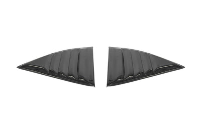 Smoke Louvered Quarter Window Covers <br>10-15 Chevy Camaro