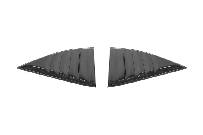 Smoke Louvered Quarter Window Covers <br>10-15 Chevy Camaro