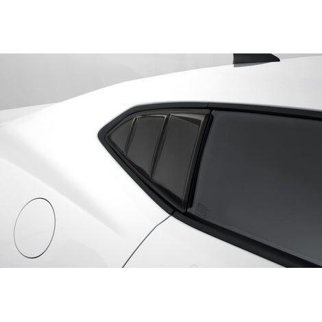 Carbon Fiber Look Louvered Quarter Window Covers <br>16-24 Chevy Camaro