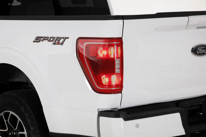 2 Pc Carbon Fiber Look Taillight Cover <br>19-23 Ford F-150