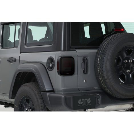 2 Pc Carbon Fiber Look Taillight Cover <br>19-23 Jeep Wrangler