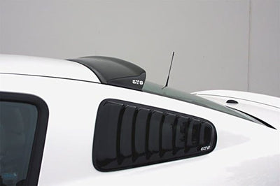 Smoke Louvered Quarter Window Covers <br>05-14 Ford Mustang