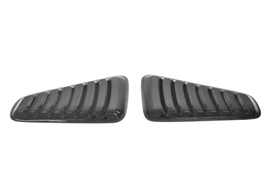 Smoke Louvered Quarter Window Covers <br>05-14 Ford Mustang