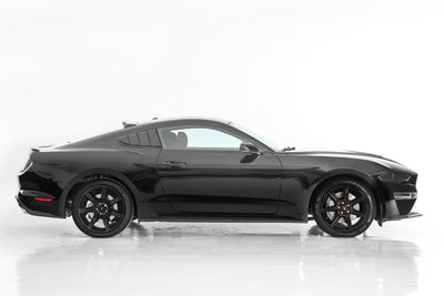 Carbon Fiber Look Louvered Quarter Window Covers <br>15-23 Ford Mustang