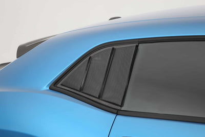 2 Pc Carbon Fiber Look Louvered Quarter Window Covers <br>08-23 Dodge Challenger