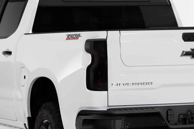 2 Pc Smoke Taillight Cover <br>19-25 Chevy Silverado 1500 2500 3500