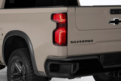2 Pc Smoke Taillight Cover <br>19-25 Chevy Silverado 1500 2500 3500