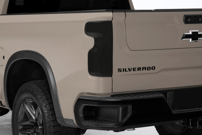2 Pc Smoke Taillight Cover <br>19-25 Chevy Silverado 1500 2500 3500