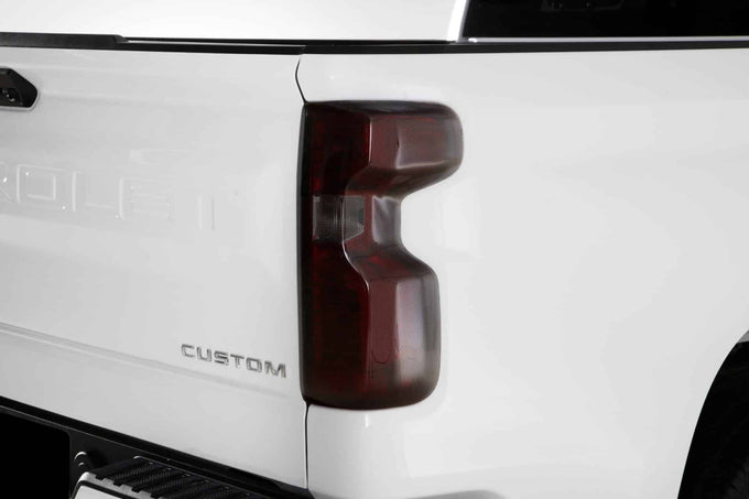 2 Pc Carbon Fiber Look Taillight Cover <br>19-25 Chevy Silverado 1500 2500 3500