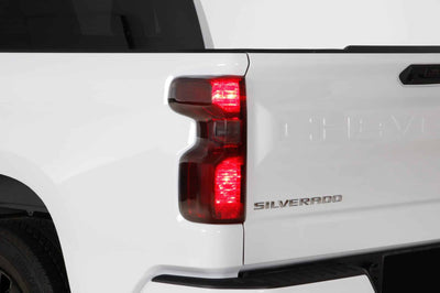 2 Pc Carbon Fiber Look Taillight Cover <br>19-25 Chevy Silverado 1500 2500 3500
