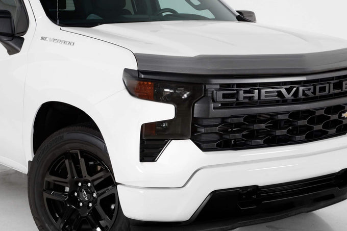 2 Pc Carbon Fiber Look Headlight Cover <br>22-24 Chevy Silverado 1500