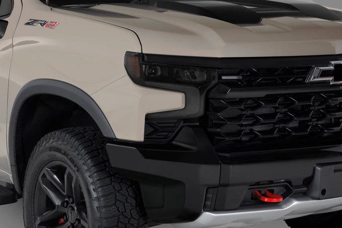 2 Pc Carbon Fiber Look Headlight Cover <br>22-24 Chevy Silverado 1500