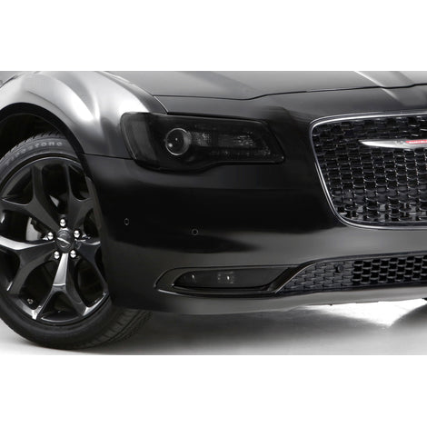 4 Pc Carbon Fiber Look Headlight Cover Kit <br>11-23 Chrysler 300