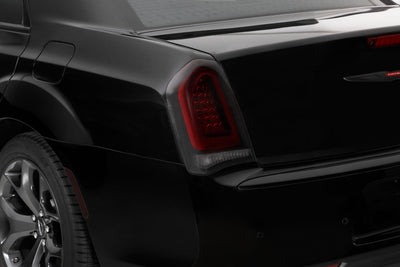 4 Pc Carbon Fiber Look Taillight Cover Kit <br>15-23 Chrysler 300