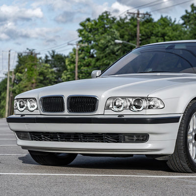 Chrome Housing LED U-Halo Projector Headlight <br>95-01 BMW E38 740i 740iL 750iL
